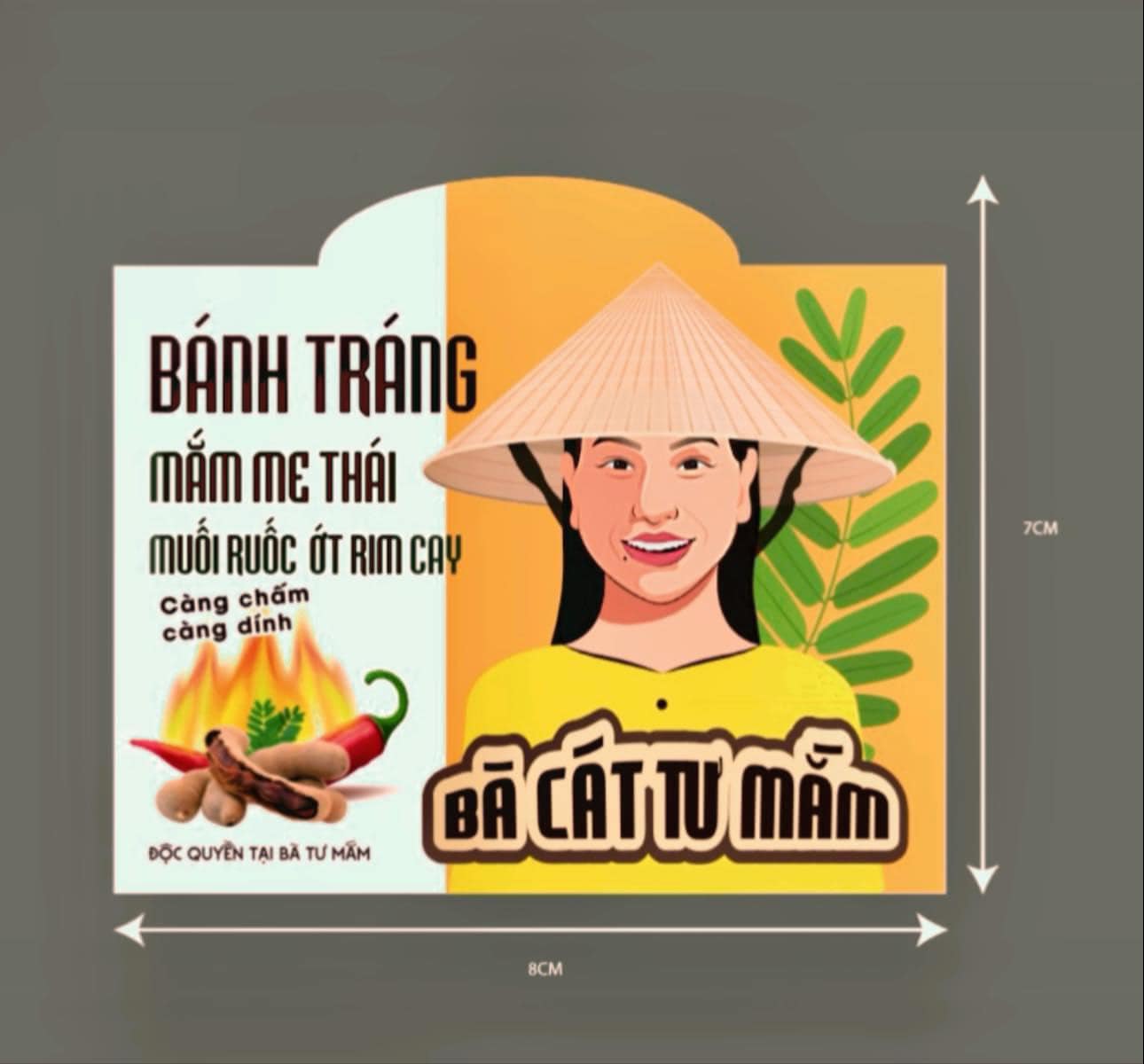 mẫu thiết kế tem bánh tráng