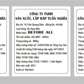 Xưởng in tem phụ sản phẩm, hàng hóa nhập khẩu, lấy nhanh 2h tại HCM
