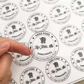 Xưởng in tem trong suốt, decal dán trong suốt theo yêu cầu, số lượng ít, giá rẻ tại TP. HCM