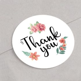 Xưởng in tem nhãn dán Thank You, sticker dán cảm ơn cute - Thiết kế miễn phí từ 1.000 tem