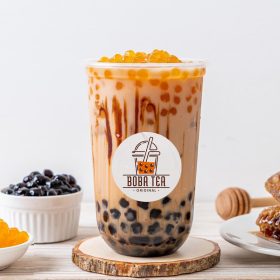 tem dán ly trà sữa