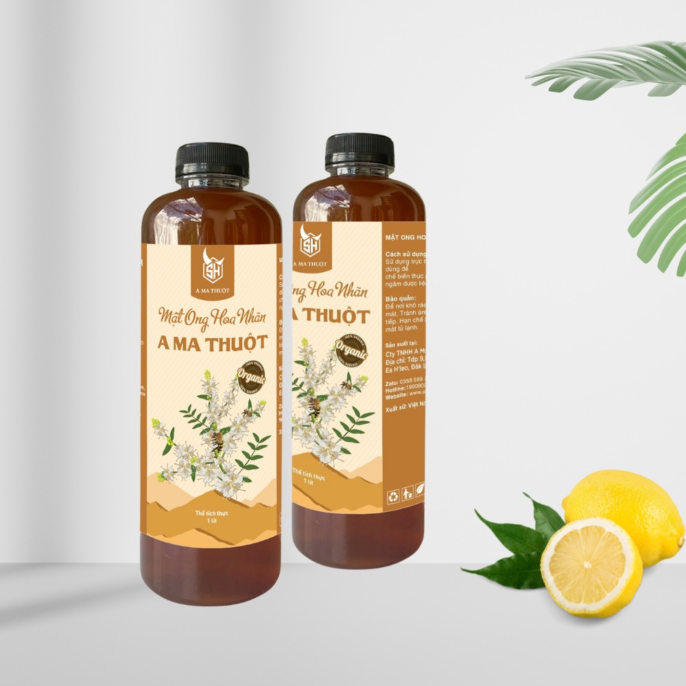 tem dán mật ong chai nhựa