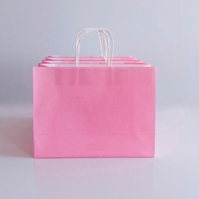 Xưởng in túi giấy hồng cao cấp, đựng quà tặng theo yêu cầu, giá rẻ