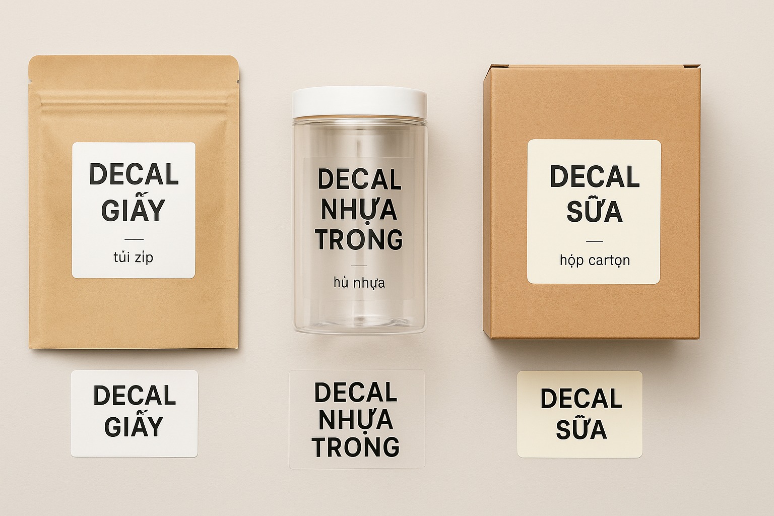 Chất Liệu Tem Nhãn Tôm Khô Phổ Biến Hiện Nay