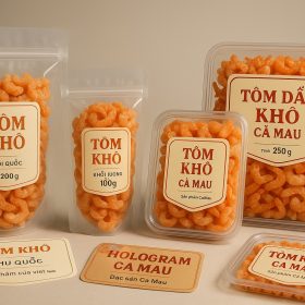 In Tem Nhãn Tôm Khô Theo Yêu Cầu