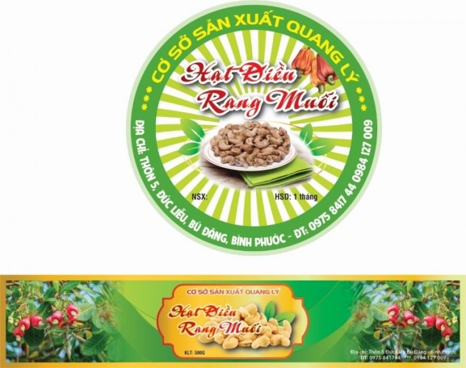 Mẫu thiết kế nhãn điều