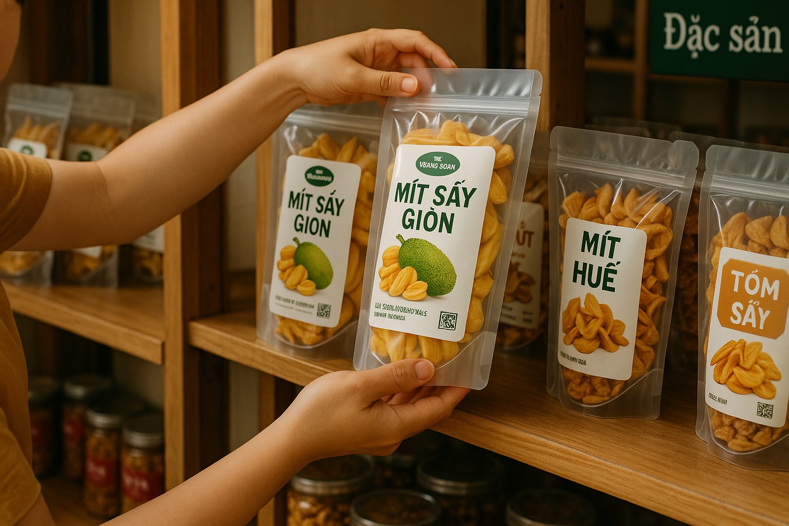 Tem Nhãn Mít Sấy Có Vai Trò Gì Trong Bán Hàng Và Bảo Quản  ( hình mình họa)