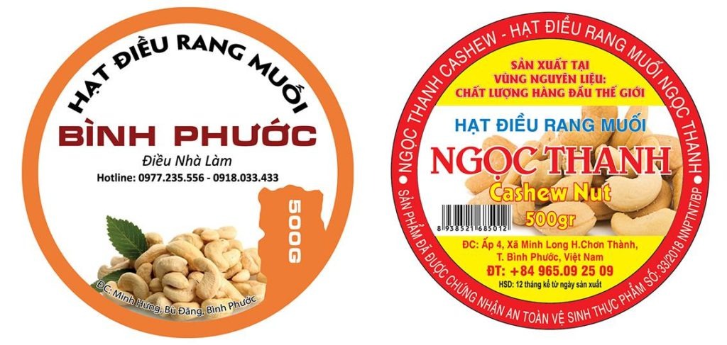 Mẫu tem nhãn hạt điều 04