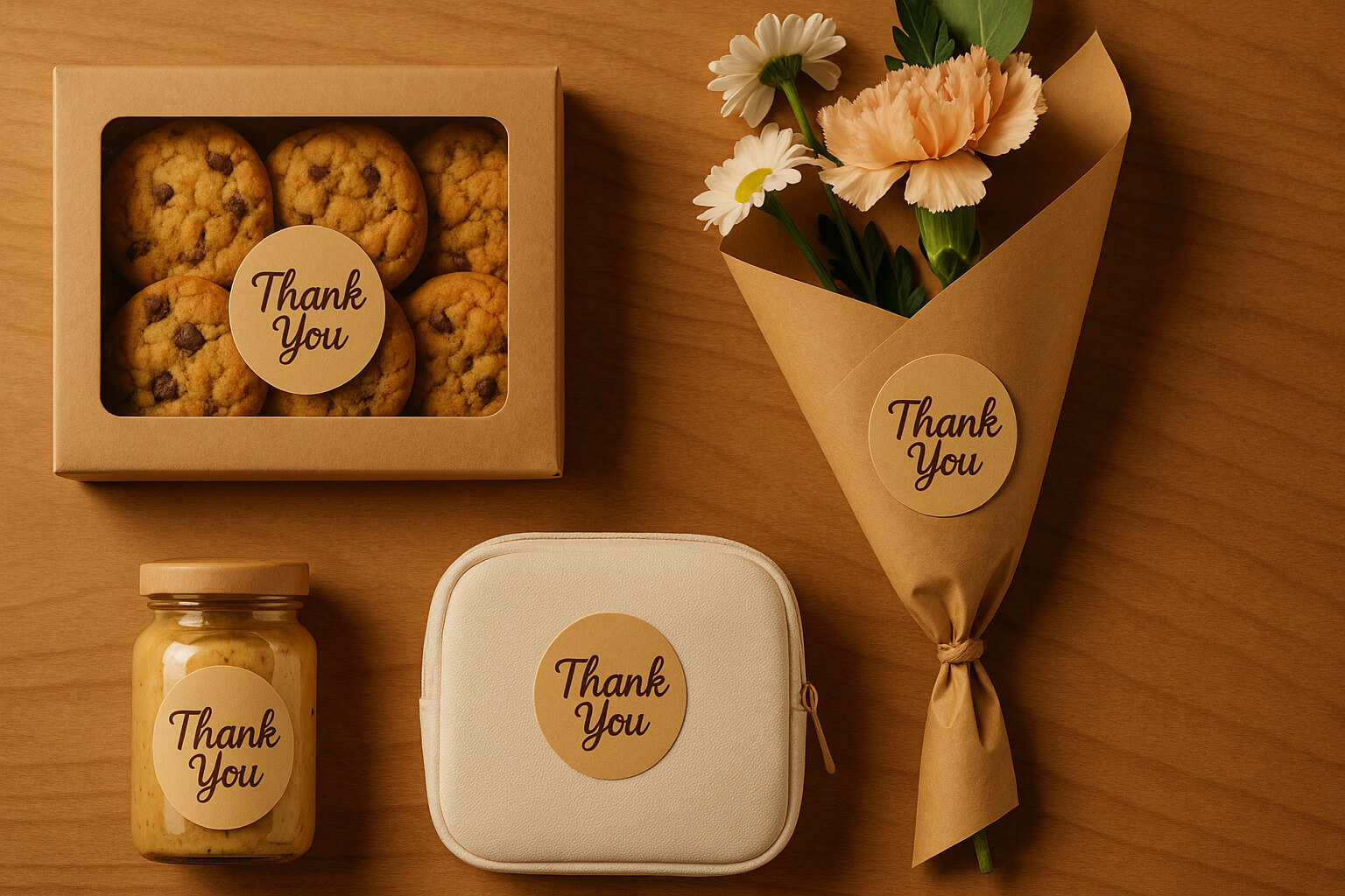 Xưởng in tem nhãn dán Thank You, sticker dán cảm ơn cute - Thiết kế miễn phí từ 1.000 tem