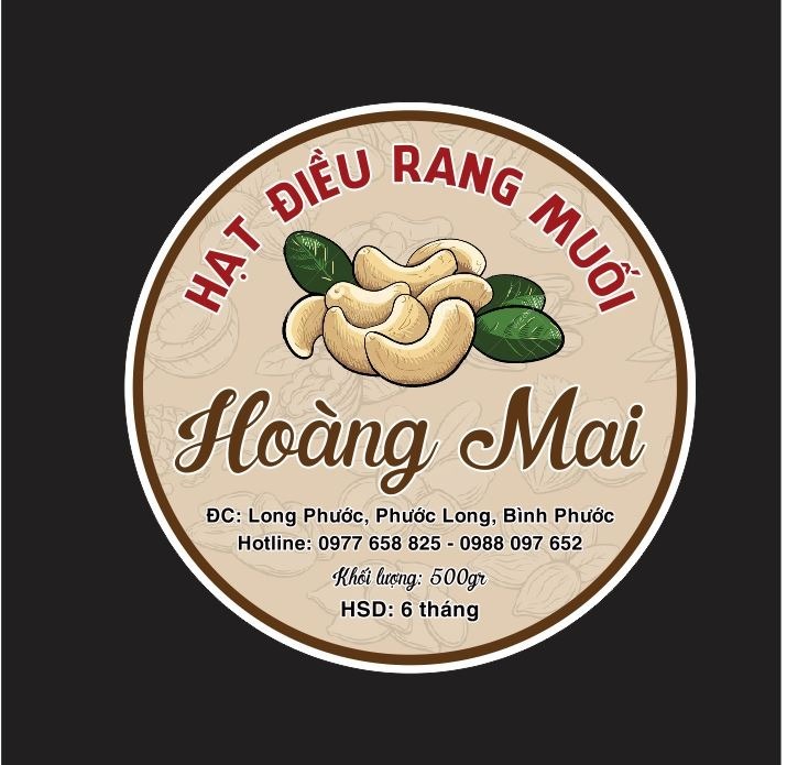 Mẫu tem nhãn hạt điều