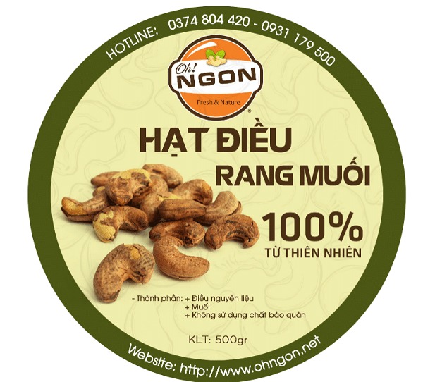 Mẫu tem nhãn hạt điều 05