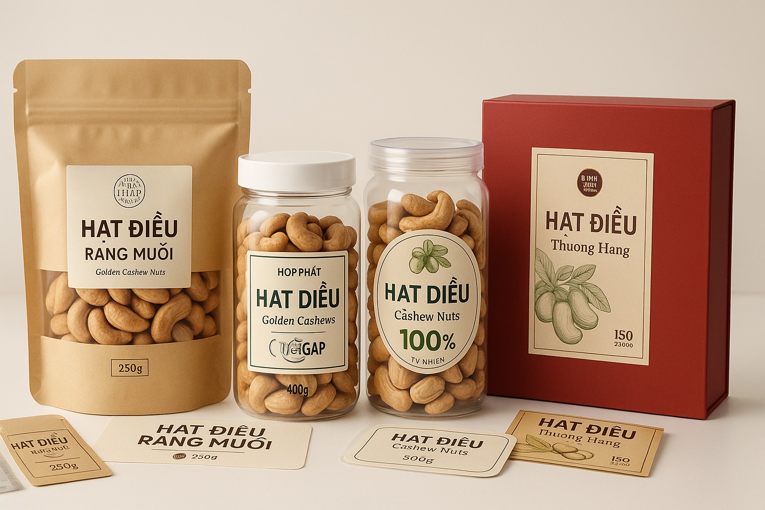 tem nhãn hạt điều