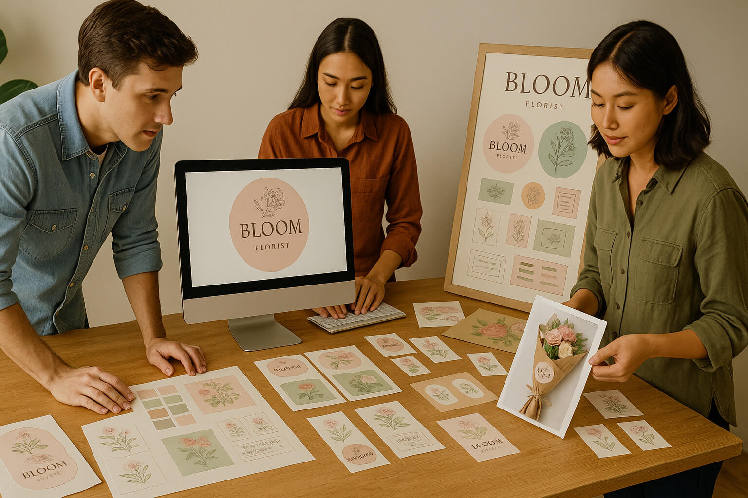 Xưởng chuyên in tem dán hoa tươi, nhãn dán shop hoa tươi giá tốt từ 250đ/tem tại HCM - In Hộp Giấy DZ.vn