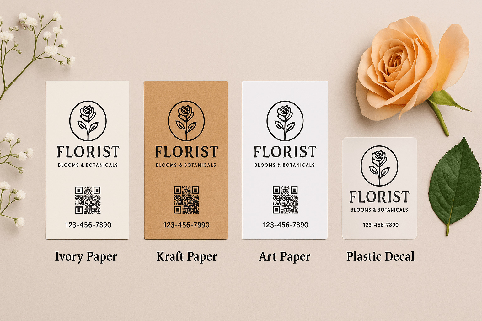 Xưởng chuyên in tem dán hoa tươi, nhãn dán shop hoa tươi giá tốt từ 250đ/tem tại HCM - In Hộp Giấy DZ.vn