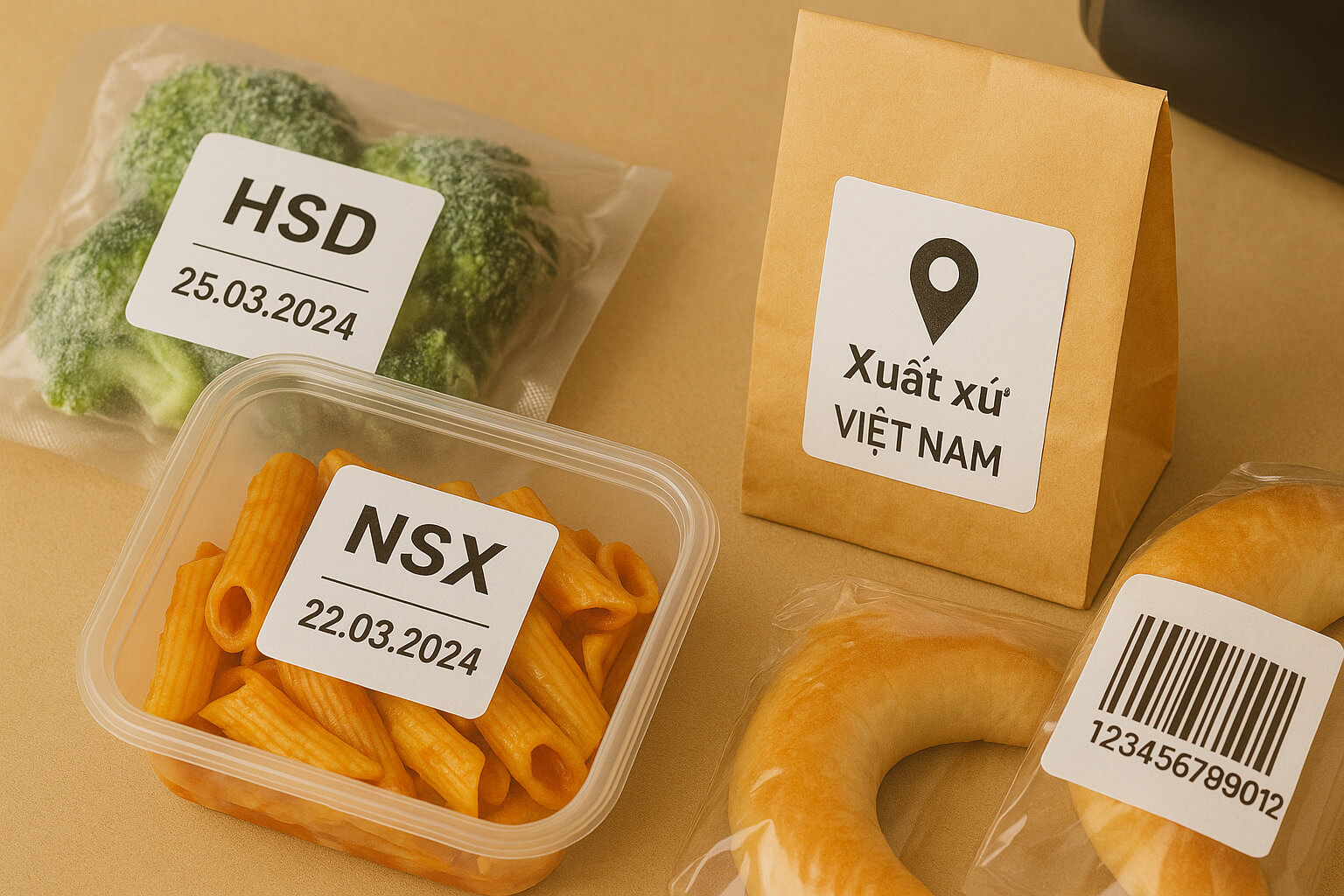 Cơ sở chuyên in tem nhãn thực phẩm theo yêu cầu, giá in từ 200đ/tem, lấy liền tại HCM