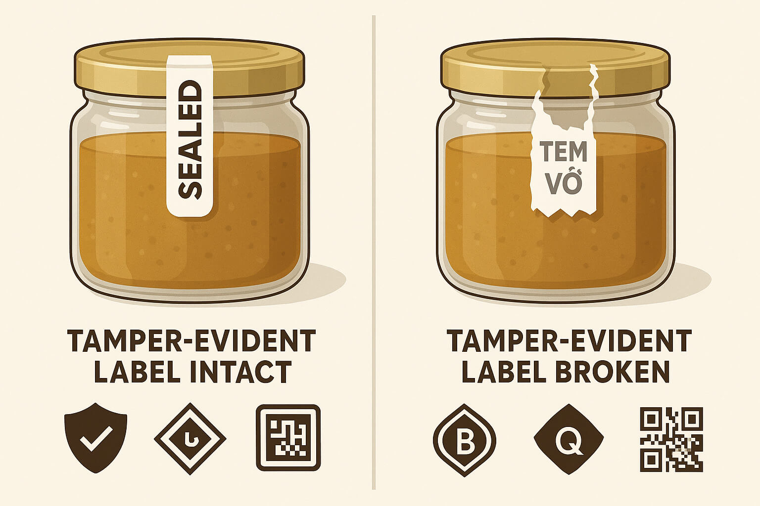 Lợi ích khi in tem dán nắp chai - Hình minh họa