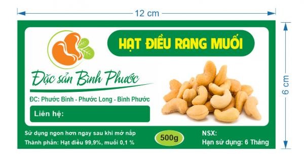 Mẫu tem nhãn hạt điều 03