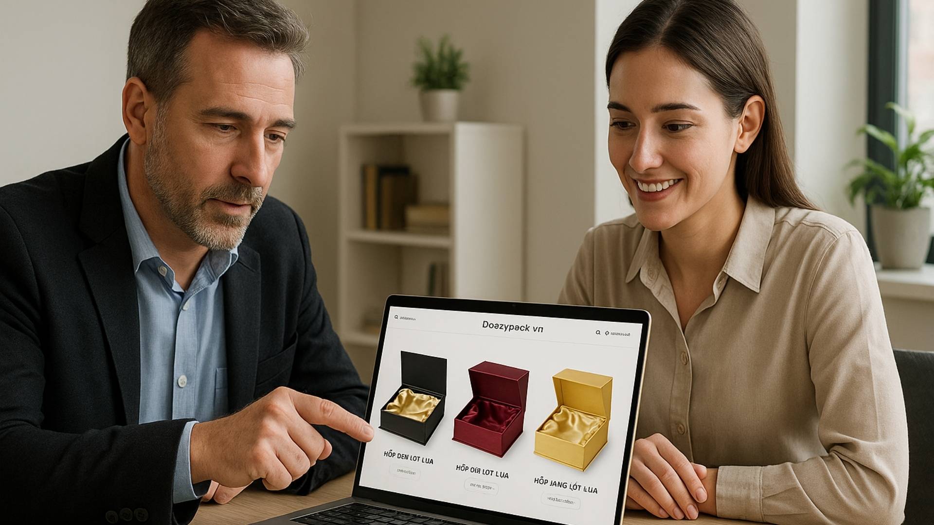 Quy trình đặt làm hộp xi lót lụa tại In Hộp Giấy DZ.vn