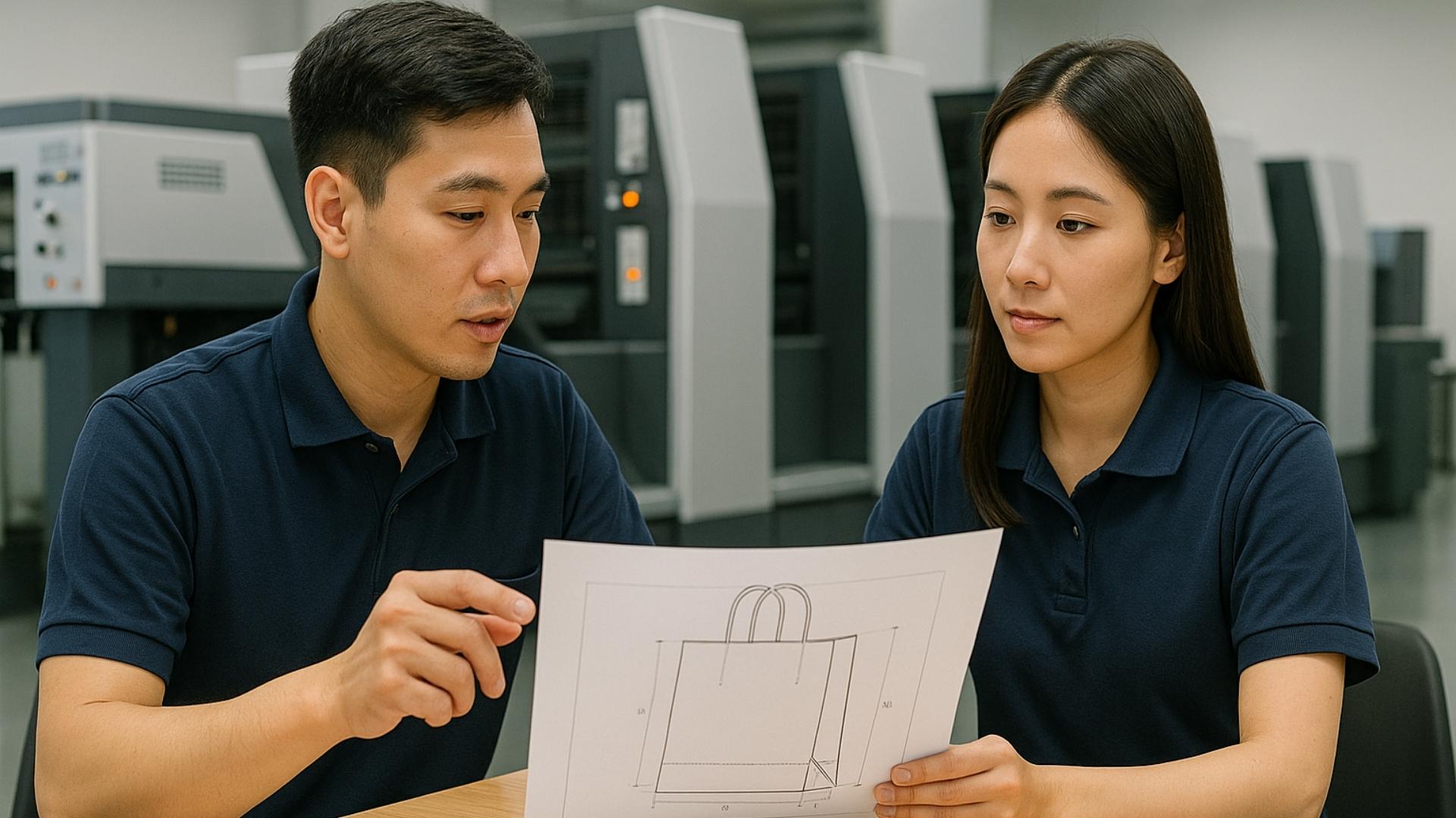 Quy trình thiết kế túi giấy tại In Hộp Giấy DZ