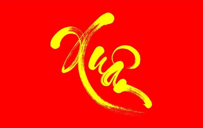 Chữ Xuân Thư Pháp file EPS